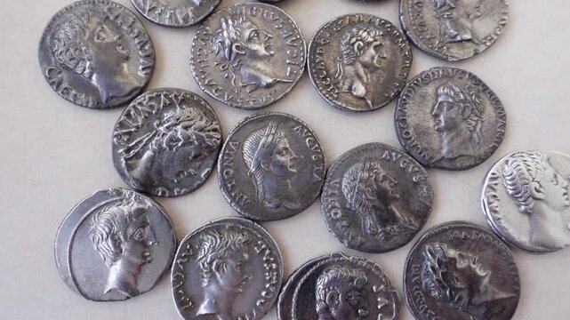 Ancient Roman Silver Coins of Different Emperors 06