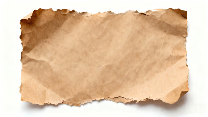 Fototapeta premium Torn Kraft Paper Texture with Irregular Edges and Layered Fragments