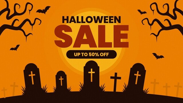 Halloween Gravestone Scary Horror Sale Discount Promo