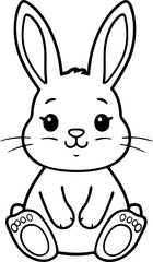 Fototapeta premium Cute easter bunny vector 