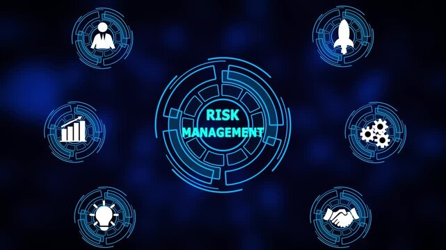 Business, Technology, Internet and network concept. Risk Management successful business concept. Abstract Technology background.