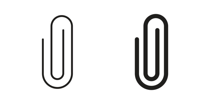 Paperclip icons simple design. Vector illustration for web ui