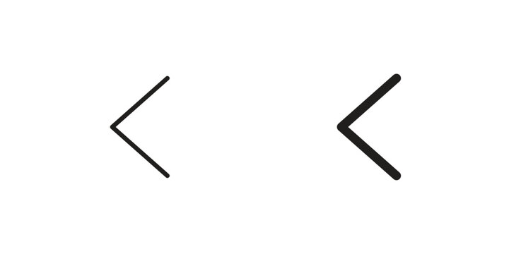 Previous arrow icons simple design. Vector illustration for web ui