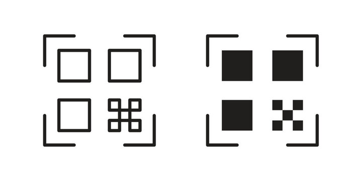 QR code icons simple design. Vector illustration for web ui