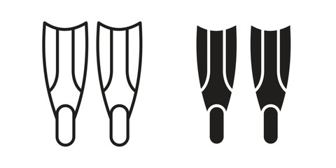 Scuba diving icons simple design. Vector illustration for web ui © Chummi