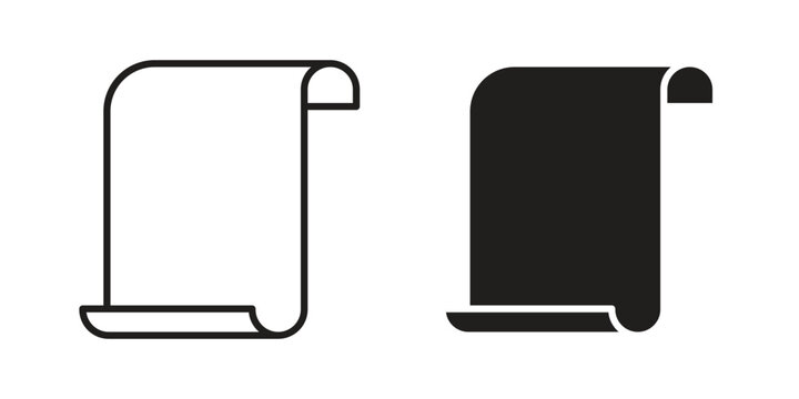 Scroll icons simple design. Vector illustration for web ui