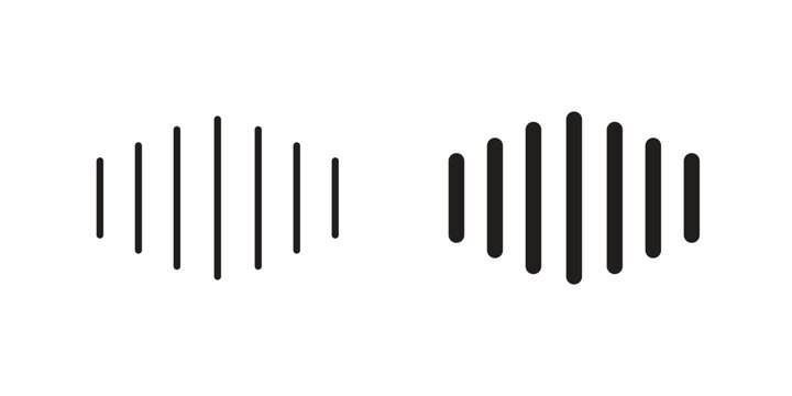 Sound wave icons simple design. Vector illustration for web ui