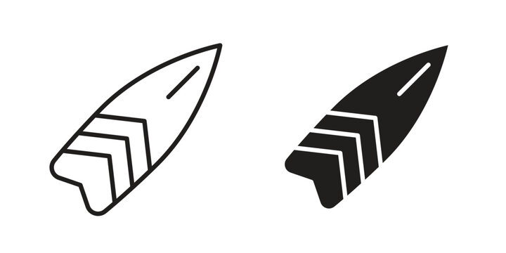Surf board icons simple design. Vector illustration for web ui