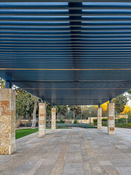 Mount Herzl National Cemetery and Memorial at sunset Jerusalem Israel
