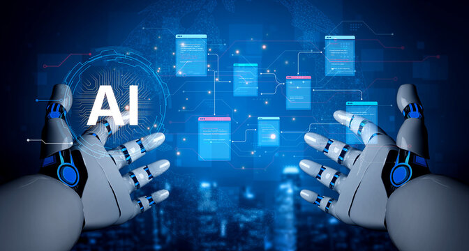 Futuristic software development concept featuring AI pair programmer, automated AI code generation, and real-time AI debugging. Ideal for DevOps and tech AI innovation. Corpus