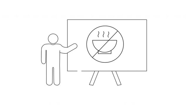 No Food Presentation - Outline of a Person Presenting No Food.