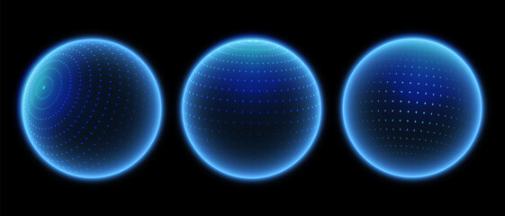 Shield dome protection hexagon pattern, 3d dome cyber protection. Healthcare, Modern technology sphere shield © VaniLinka