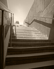 Fototapeta premium Stone staircase from the underground passage
