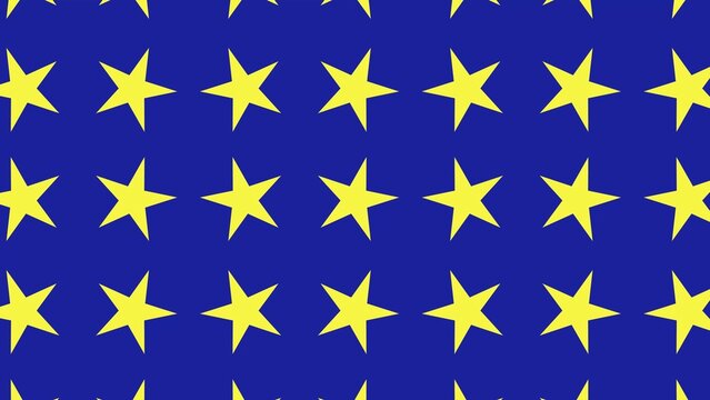 Looping Rotating Star Fill Color Animated Background