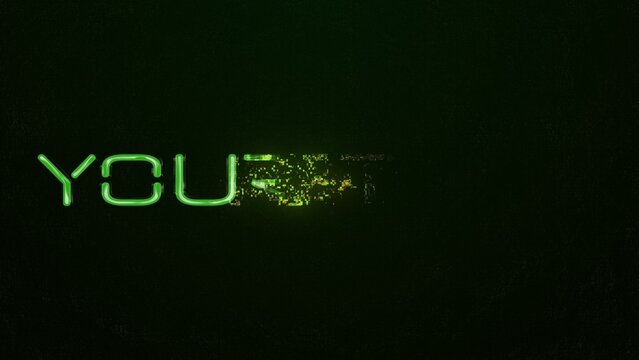 Neon Matrix Glitch Title Reveal