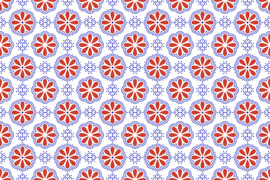 Colored Mexican Talavera Background