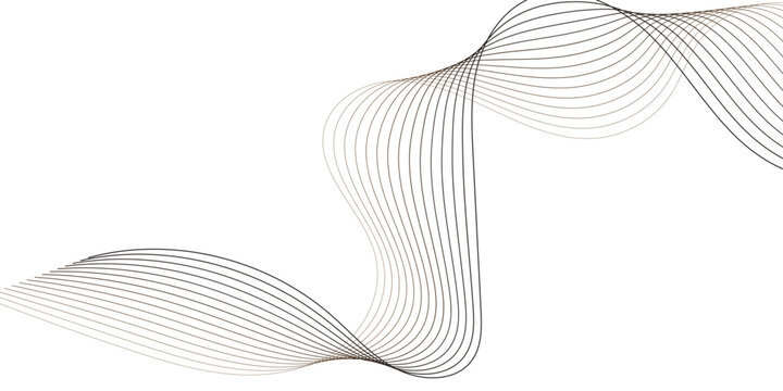 Minimal Monochrome Abstract Wave Lines Flowing Sine Curves Elegant Ribbon Background Design For Modern.