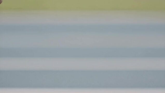 Relay Race Baton Exchange Moment Captured in Action