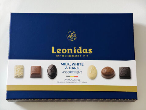 Shanghai,China-Oct.8th 2025: Leonidas Belgian assorted chocolate gift box