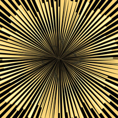 Obraz premium Radial Speed Lines,orange and black