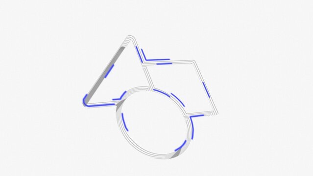 Layered Depth Extrude 3D Outline Logo