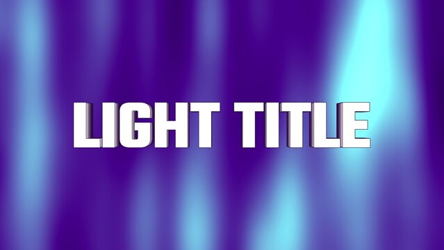 Modern Style Light Shine Bold Text Intro