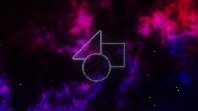 Sci-Fi Nebula Space Dust Spaceship Icon Reveal