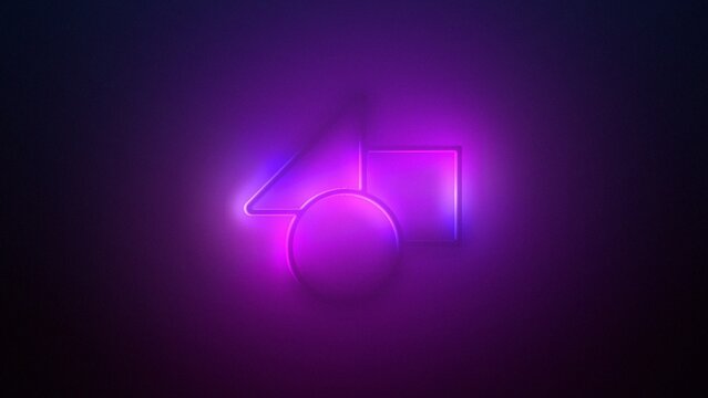 Neon Glow Outline Modern Bright Shine Logo Reveal