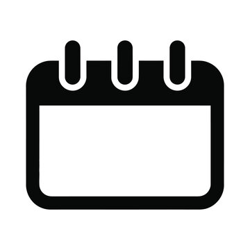 Vector of a calendar icon with a blank page for scheduling.