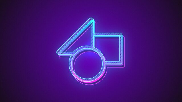 Modern Neon Glow Logo Shine Reveal