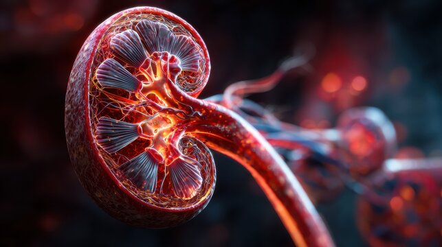 High Fidelity Ultra-Structure of Nephron Cell in Kidney Anatomy