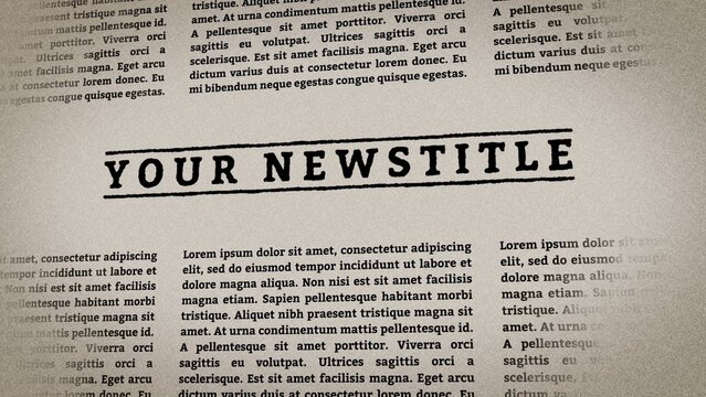 Newspaper Article Press Magazine Title Reveal
