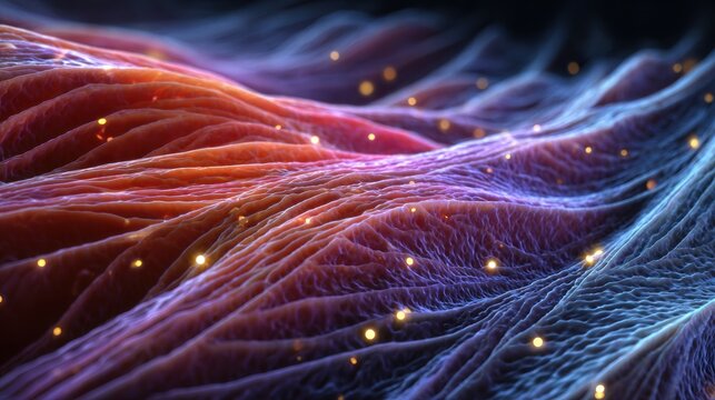 High Fidelity Render of Cardiac Muscle Cells with Rhythmic Movement