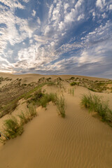 Fototapeta premium Scenery of Sarykum at sunset light