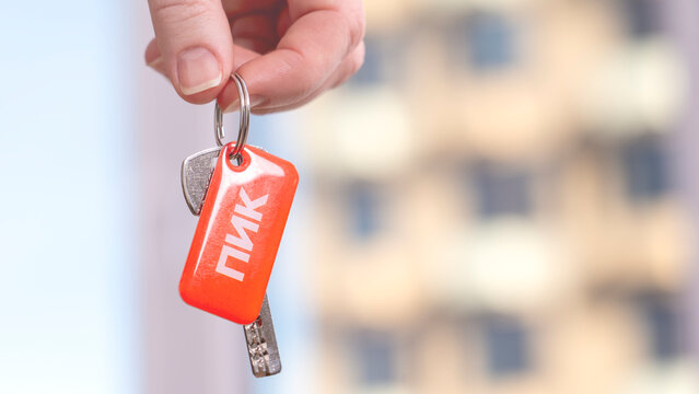 Moscow March 21, 2026, Keys in hand to the new apartment of the famous Russian developer PIK. Apartment Pik. High quality photo