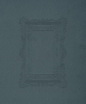 Vintage embossed frame on textured dark background
