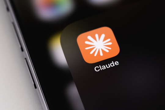 Claude by Anthropic mobile app icon on a screen smartphone. Claude is a family of large language models developed by Anthropic. Batumi, Georgia - February 11, 2026