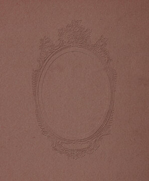 Embossed decorative frame on textured background