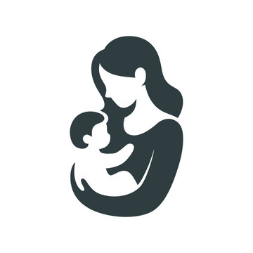 Mother love vector icon graphic isolated sketch illustration on white background.