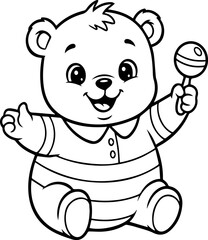 Obraz premium cute baby bear cartoon character