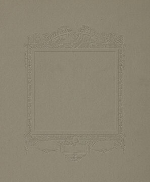 Decorative embossed frame with circular center