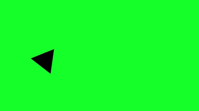 High quality black arrow animation on green screen background in 4K UHD, ideal for promotional videos, explainer content and business visuals