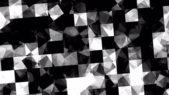 Cubism Digital Block Mosaic Glitch Overlay For Cyberpunk Futuristic UI Digital Error Distortion And Abstract Compositing 4K Alpha Channel