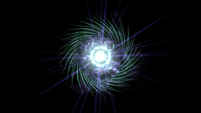 Blue energy burst animation, light explosion rays, radial light burst effect, glowing energy blast, cinematic starburst animation, particle energy explosion, dynamic light rays motion