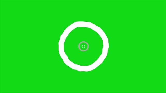 Circle transition animation video. Simple round wipe effect with expanding ring on green screen background for overlay