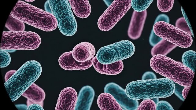 A pathogenic gram-negative coccobacilli bacteria colony is depicted as a plague-causing microorganism in a microbiology research context addressing bubonic plague, infectious disease, and biodefense