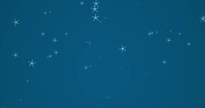 Animated video depicts a continuous falling motif for Christmas tradition.