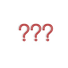 Question mark illustration on white background design 