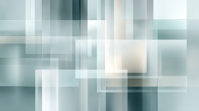 Abstract geometric shapes, light gray and teal rectangles overlap