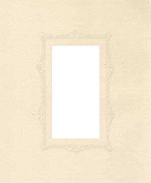 Decorative vintage photo frame on textured background
